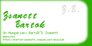 zsanett bartok business card